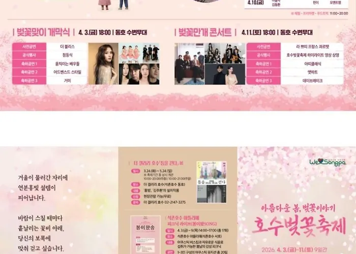 Songpa Jamsil Songridan-gil Lotte World Asan Hospital Olympic Park K-concert Gangnam 20 Minutes, Seongsu 20 Minutes *